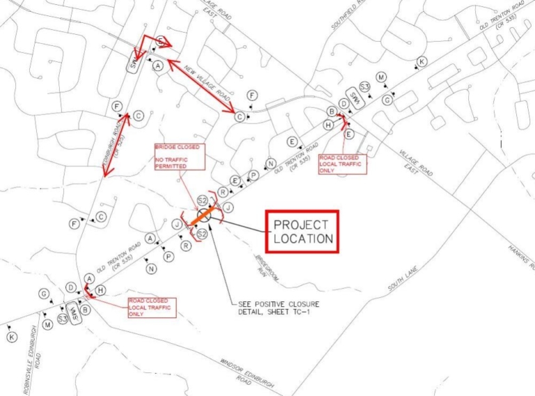 Bridge closure shuts down portion of Old Trenton Road in West Windsor