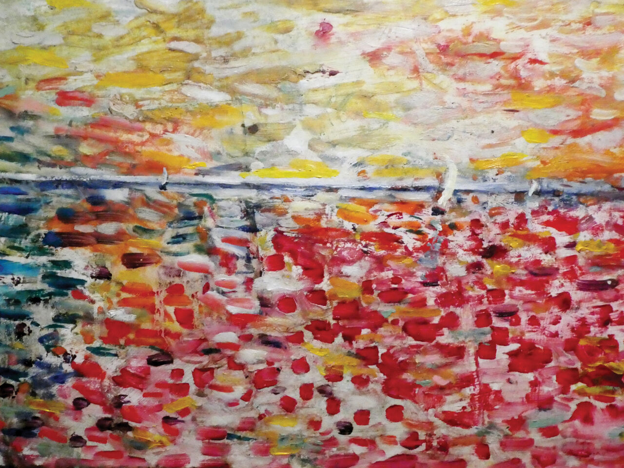 Sunset at Sea by Polish born Trenton artist Jadwiga Jedrzejczyk