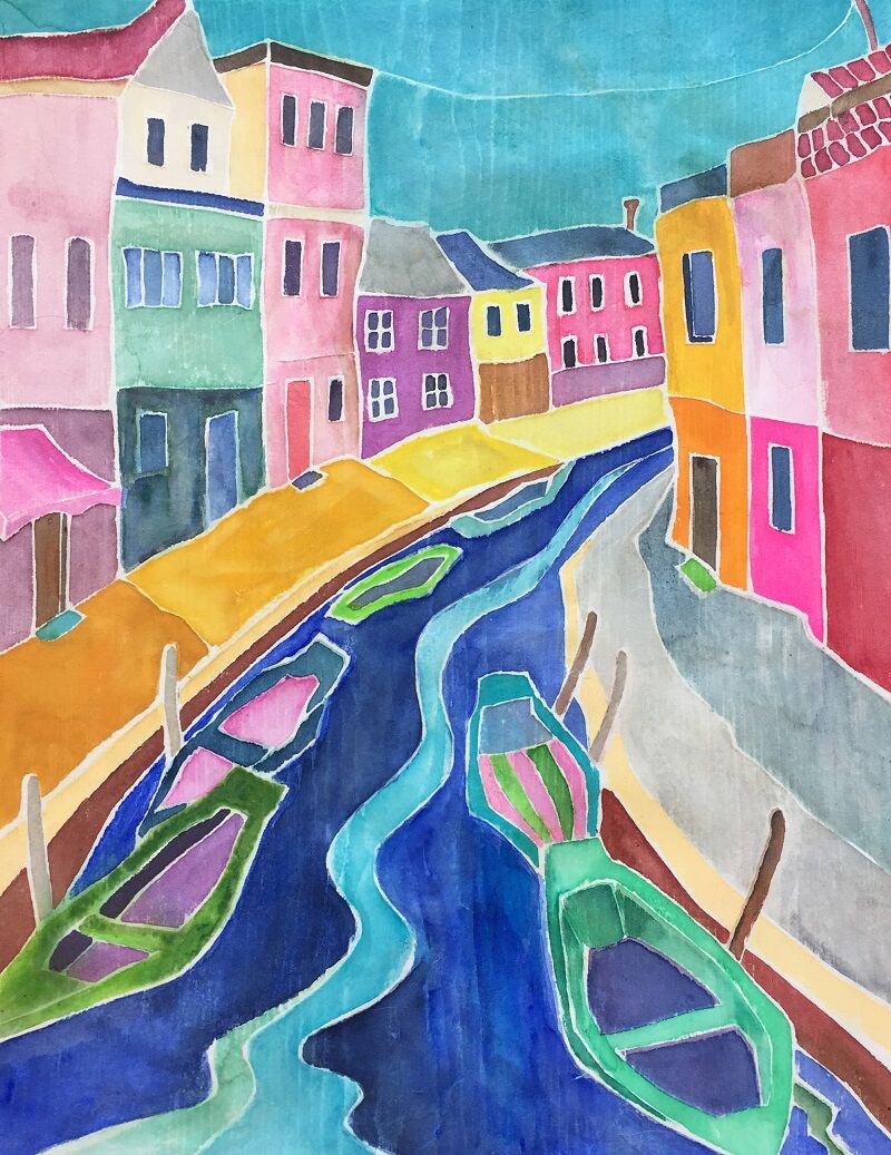 Fishing Boats in Burano by Ingrid Davis