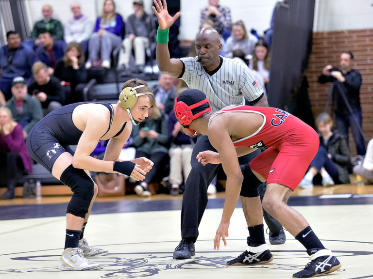 HoVal wrestling caps stellar season with county, district trophies