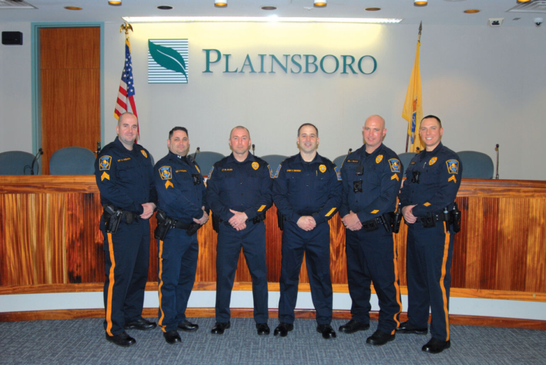 Five Plainsboro police officers promoted
