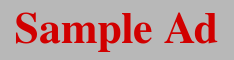 Sample Ad