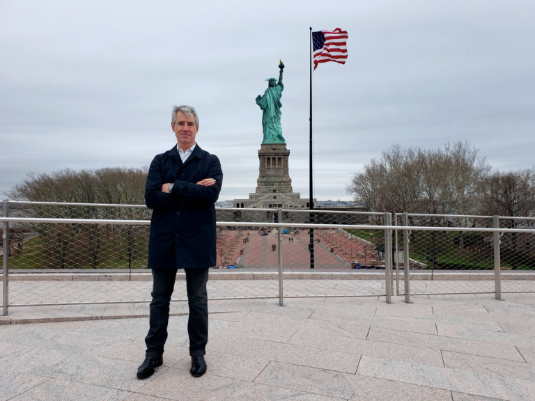 Liberty Island gets a Princeton Tiger makeover