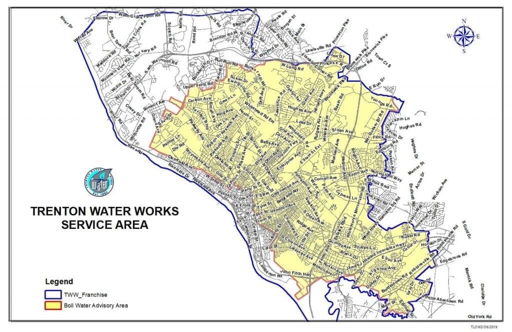 TWW boil water advisory map