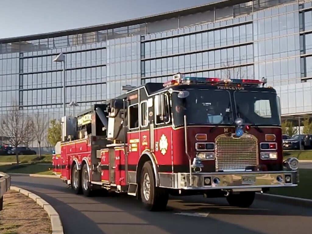 Fire truck at princeton medical center