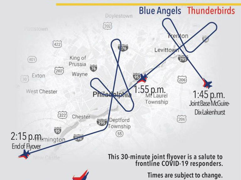 Thunderbirds, Blue Angels flyover to salute New Jersey’s essential workers