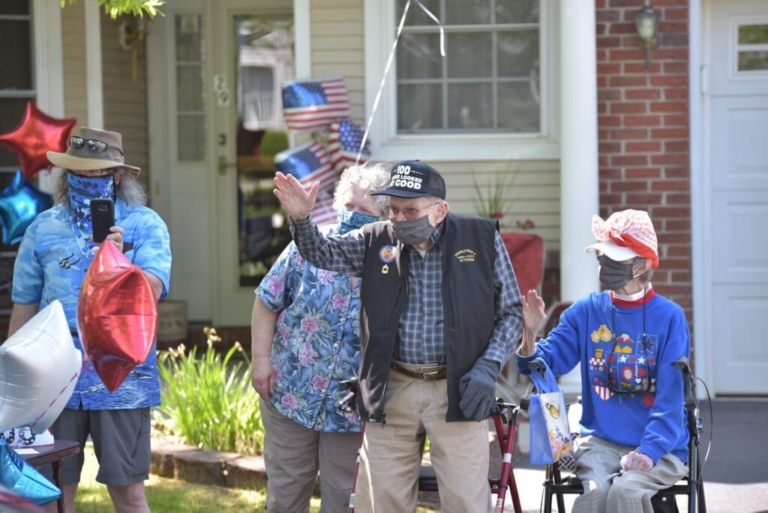 World War II vet, former Hopewell police chief honored on 100th birthday