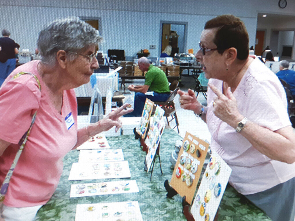 Button collectors in action