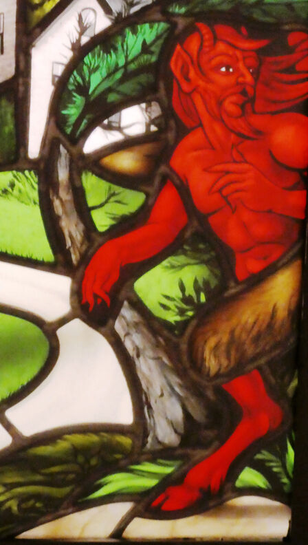 Jersey Devil stained glass