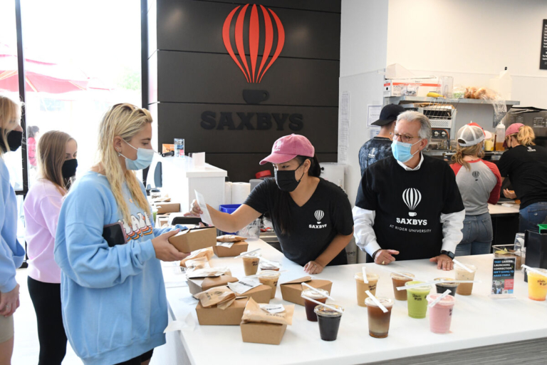 Rider University students test business acumen at Saxbys campus coffee shop