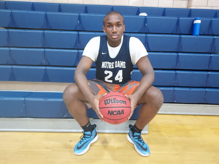 Stesher Methelier the new big man in the middle for Notre Dame hoops