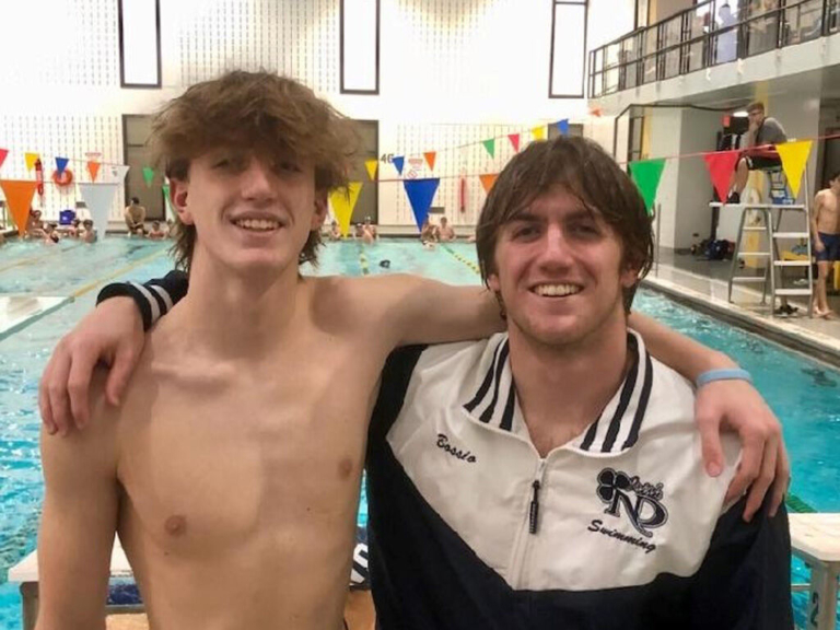 Ewing’s Bossio brothers help lead the Notre Dame swim team