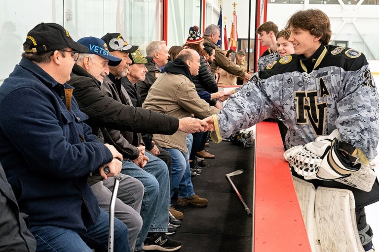 Hopewell Valley hockey honors veterans in 8th annual Salute to Service