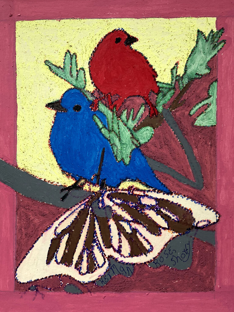 Herman “Shorty” Rose – Butterfly and Birds.jpg