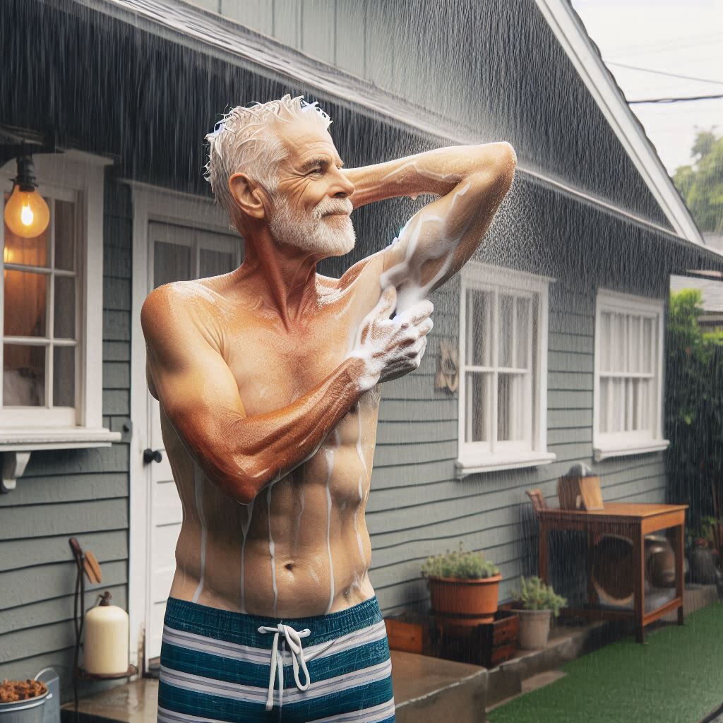 Schore to Please Shower Outside