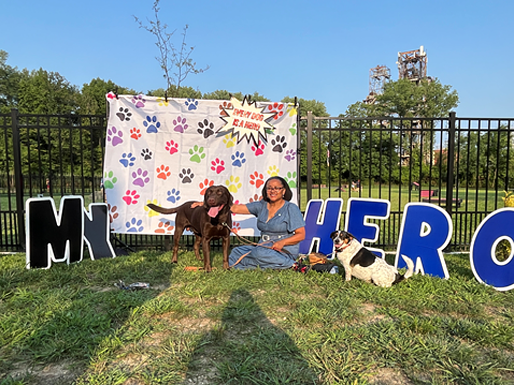 Mayor Patricia Hendricks  Farmer at Hero Dog Park
