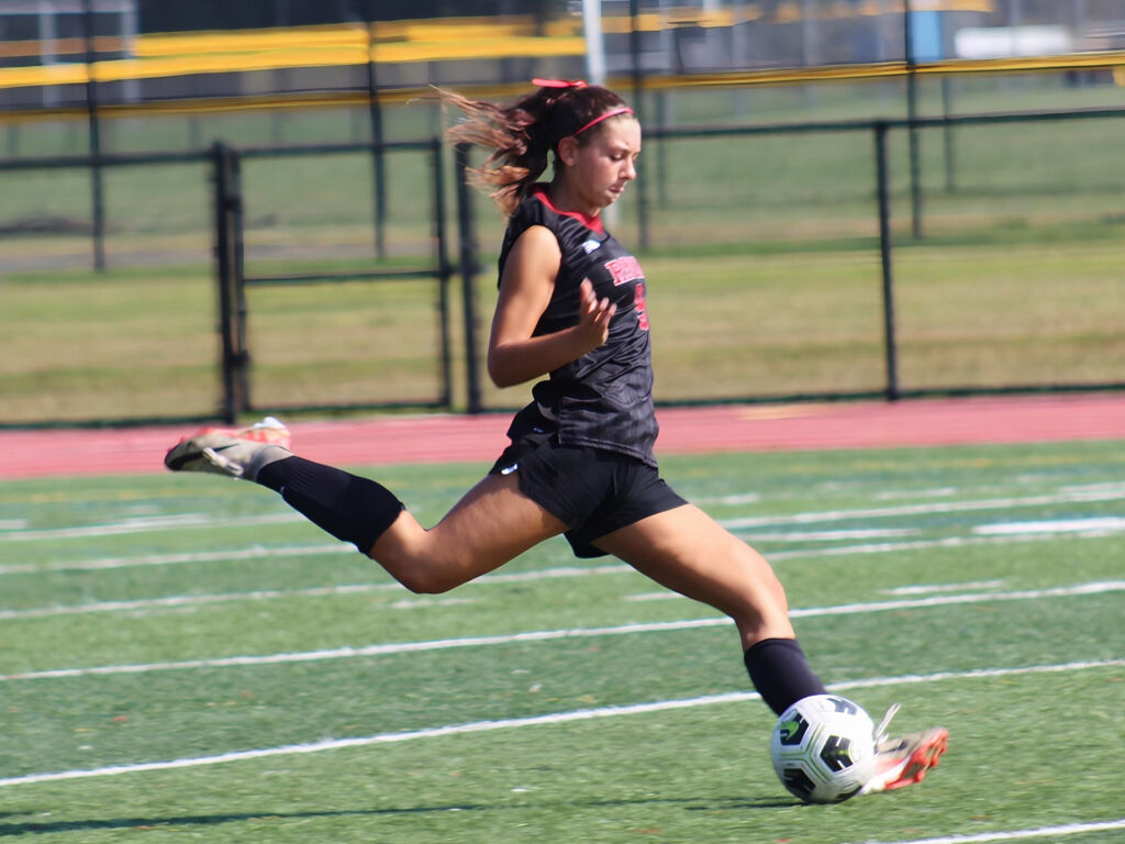 obbinsville High School girls' soccer player Caileigh Guzik (Photo by Julie Lawandy.).jpg