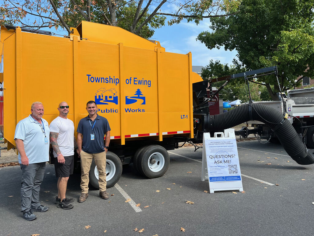 Ewing's new truck-mounted leaf vacuum