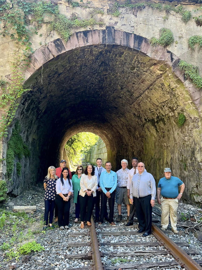 Photo A -- Community Members Visiting the Farnsworth Avenue Stone Carriage Bridge.jpg
