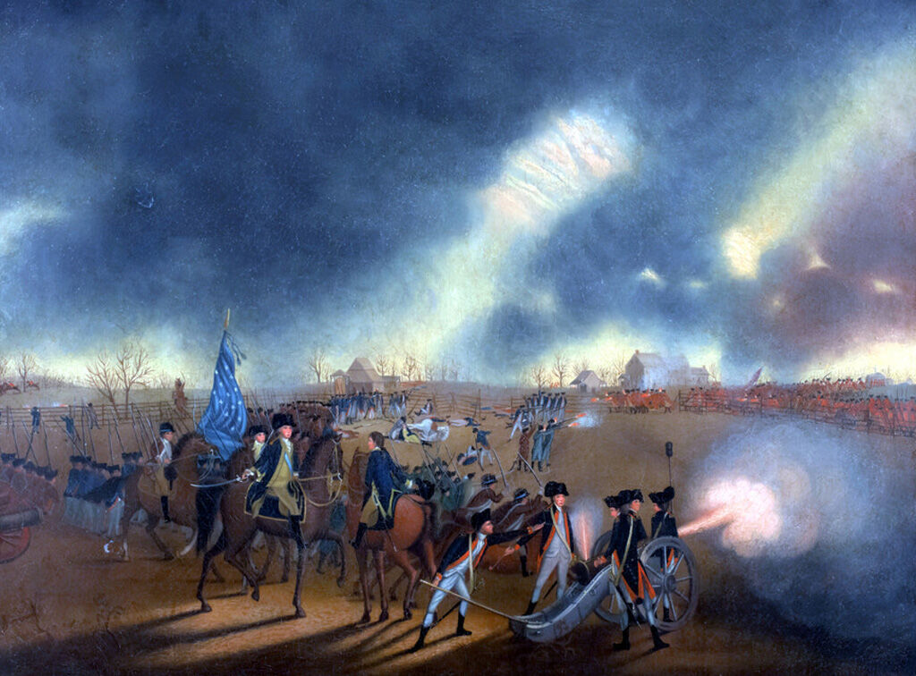 James Peale painting of the Battle of Princeton