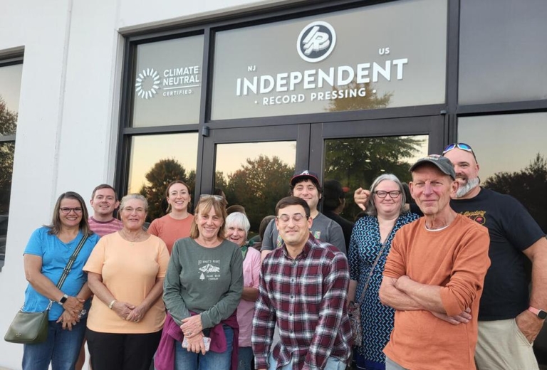 Bordentown City Green Team visits local record-pressing shop