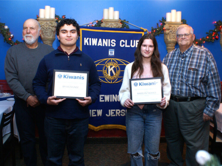 Ewing High School students honored by Kiwnis Club