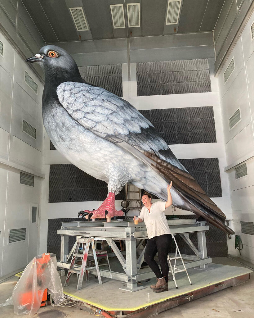 Megan Uhaze Wear and Dinosaur