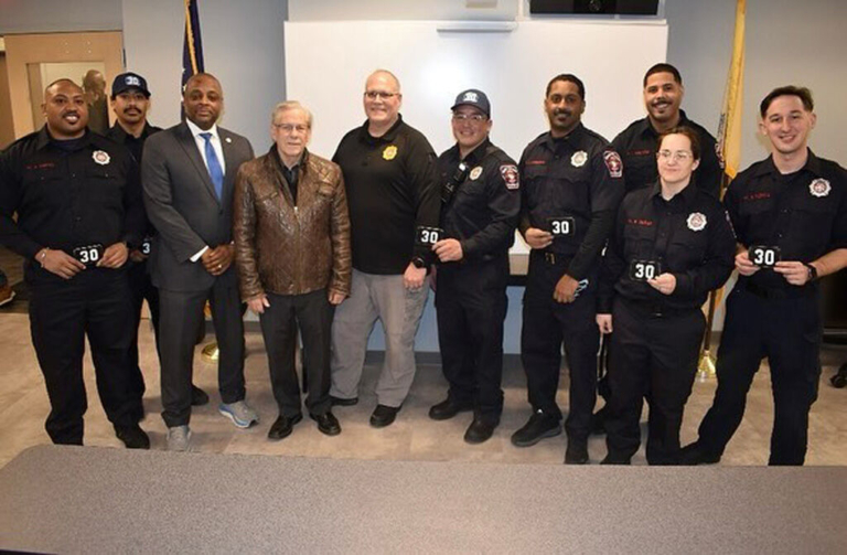 Ewing recognizes seven firefighters as they complete probation