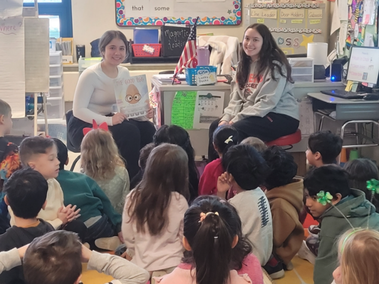 Robbinsville High students celebrate Read Across America Week at Sharon Elementary