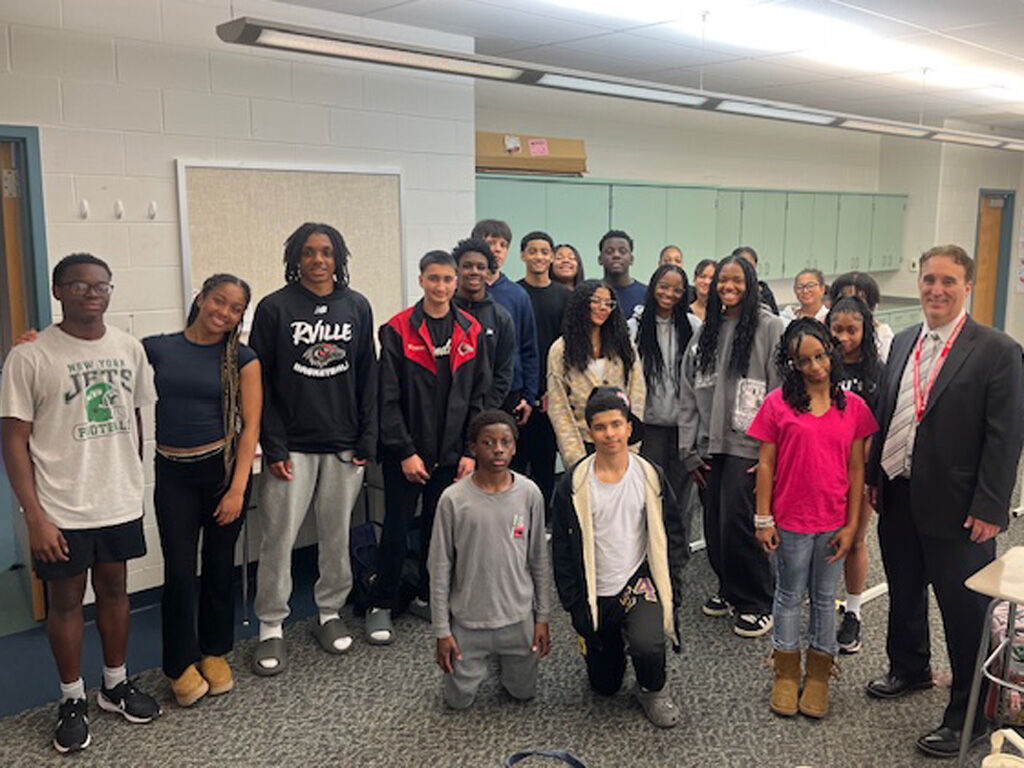 Dr. Pizzo with members of the Black Culture Club
