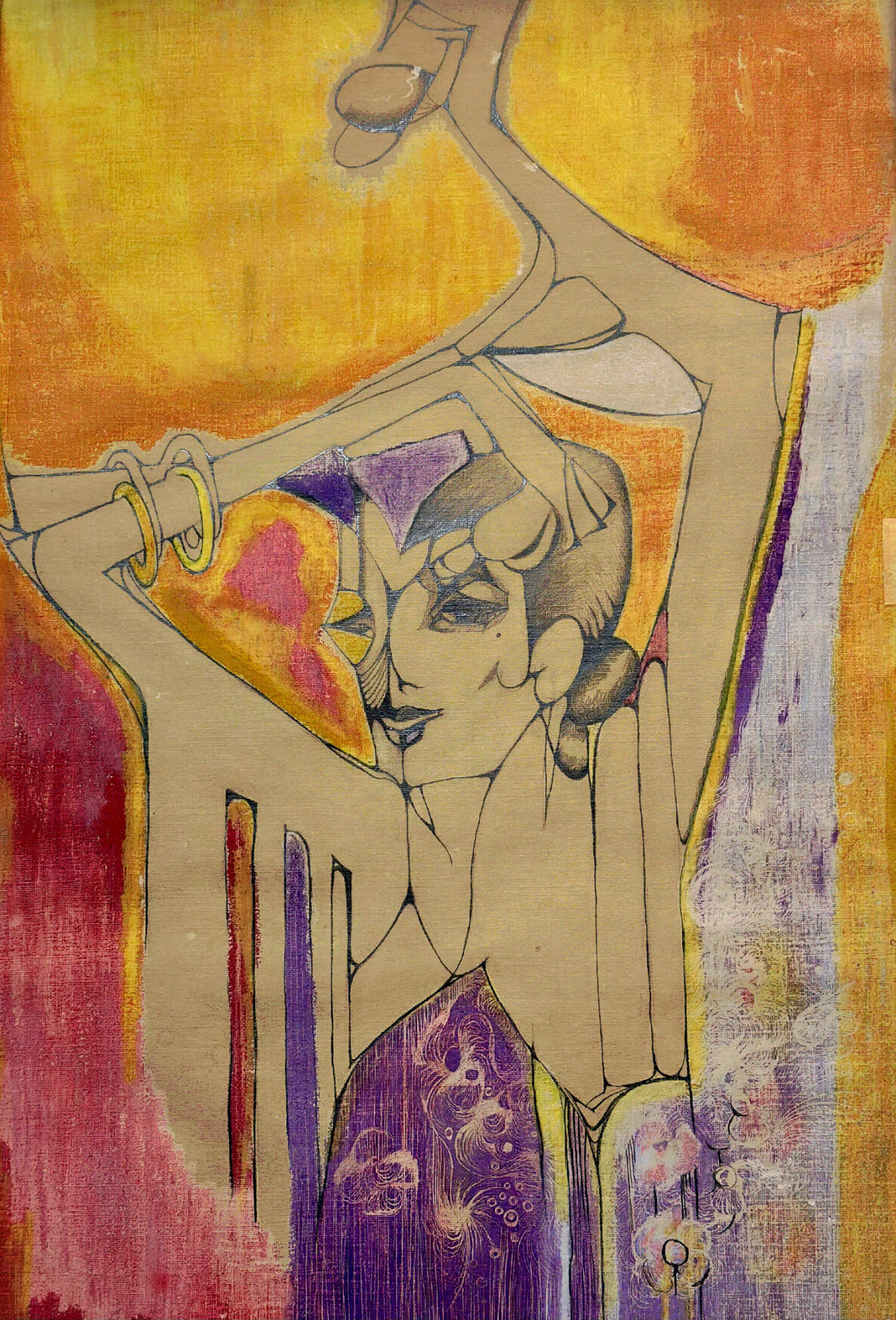 Gypsy by Sylvette Krause pencil and oil pastel on paper.jpg