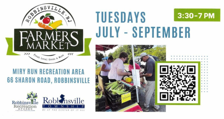 Robbinsville Farmers’ Market opening postponed until July 8
