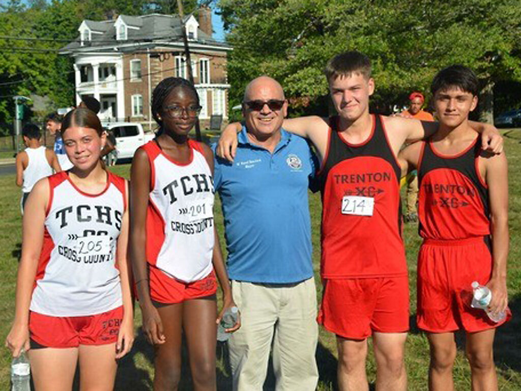 Gusciora with Trenton Cross Country team