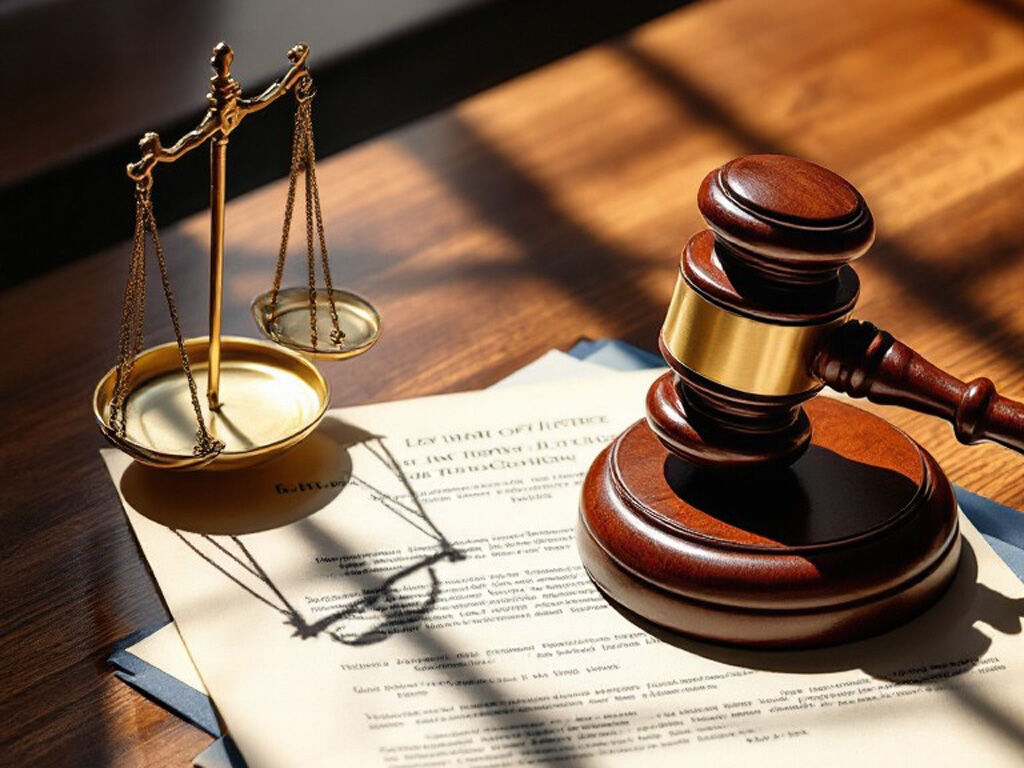 Gavel scales of justice