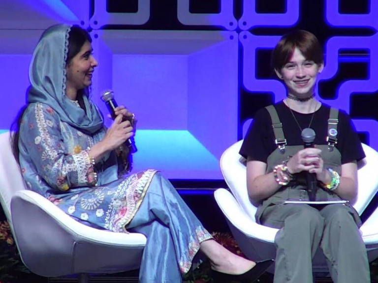 Lawrence 8th grader shares NJEA stage with Nobel laureate Malala Yousafzai